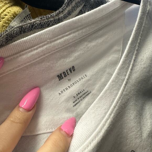 NWT Anthropologie Maeve Postcard Graphic T-Shirt White Size XS - Picture 5 of 6